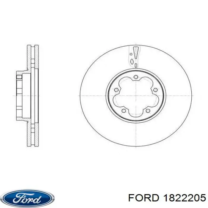 Передние тормозные диски 1822205 Ford