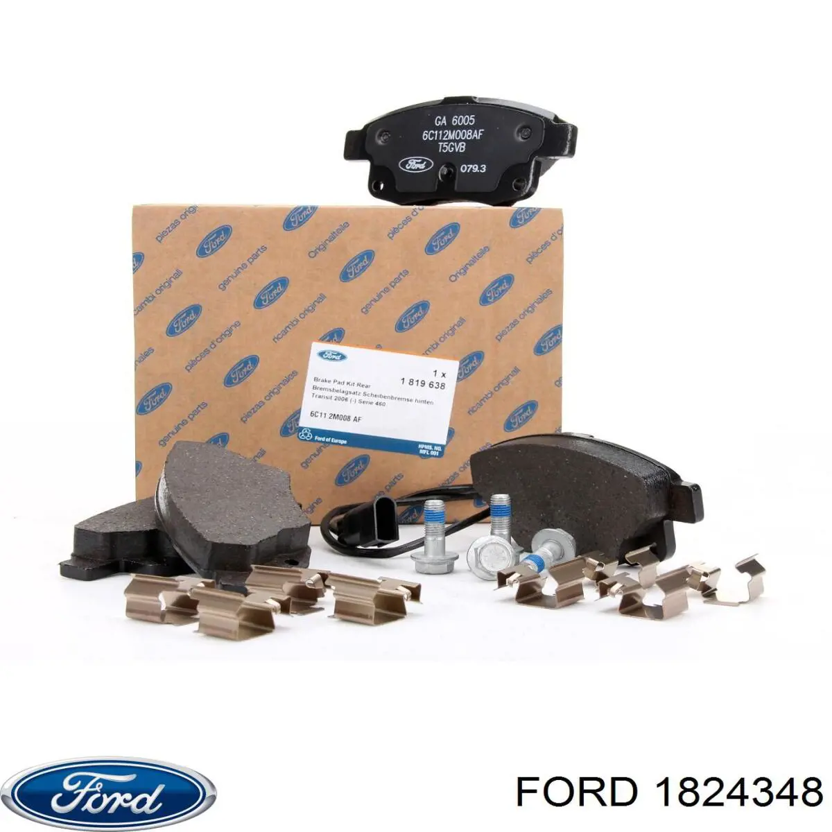 Купить 1824348 Ford Колодки тормозные задние, дисковые