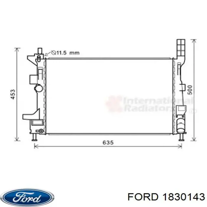 Радиатор 1830143 Ford