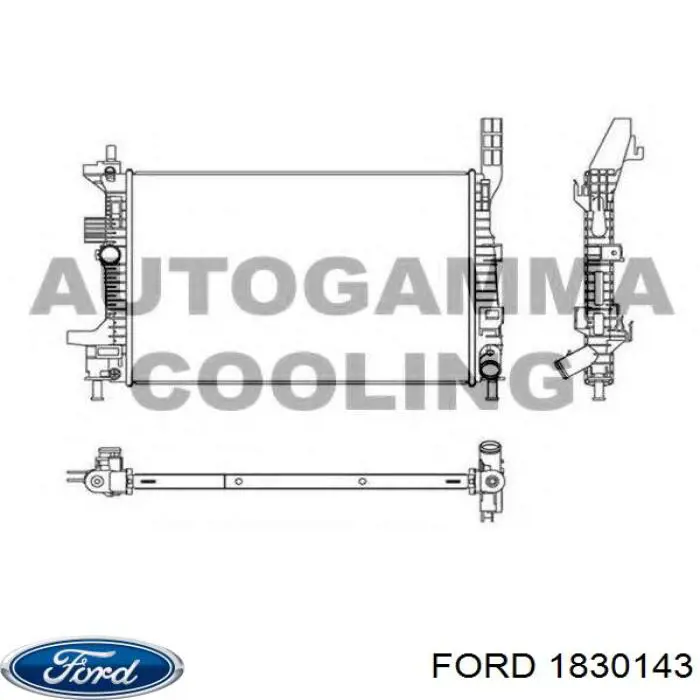 1830143 Ford radiador de esfriamento de motor