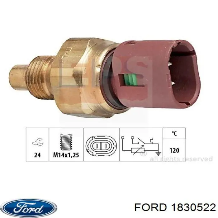 Трос ручного тормоза передний Ford 1830522 цена, от 25.18 USD
