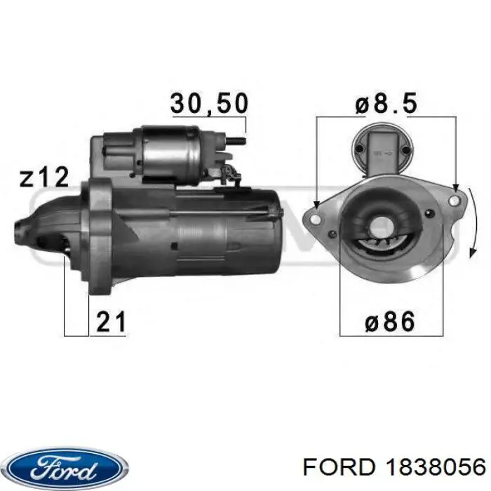 Стартер 1838056 Ford