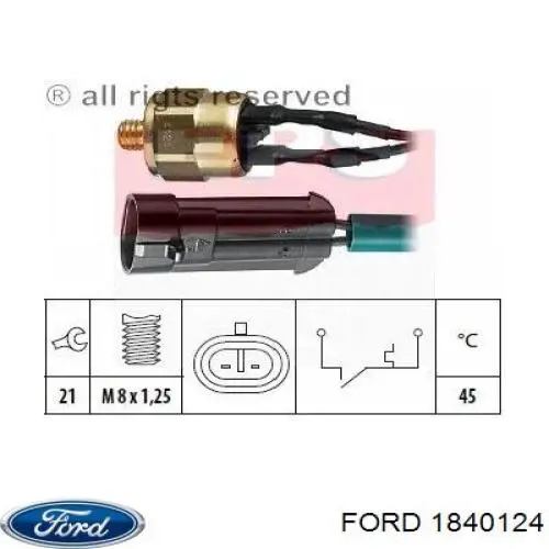 Правая полуось 1840124 Ford