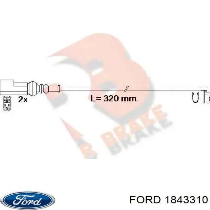 Датчик износа тормозных колодок передний 1843310 Ford