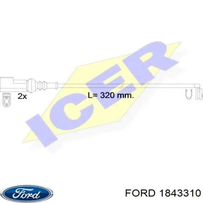 Сигнализатор износ тормозных колодок Ford 1843310 цена, от 3.99 USD
