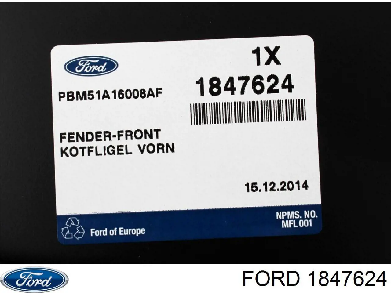 Боковая часть передняя правая Ford 1847624 цена, от 33.91 USD