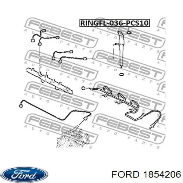  Кольцо форсунки Ford Transit 6
