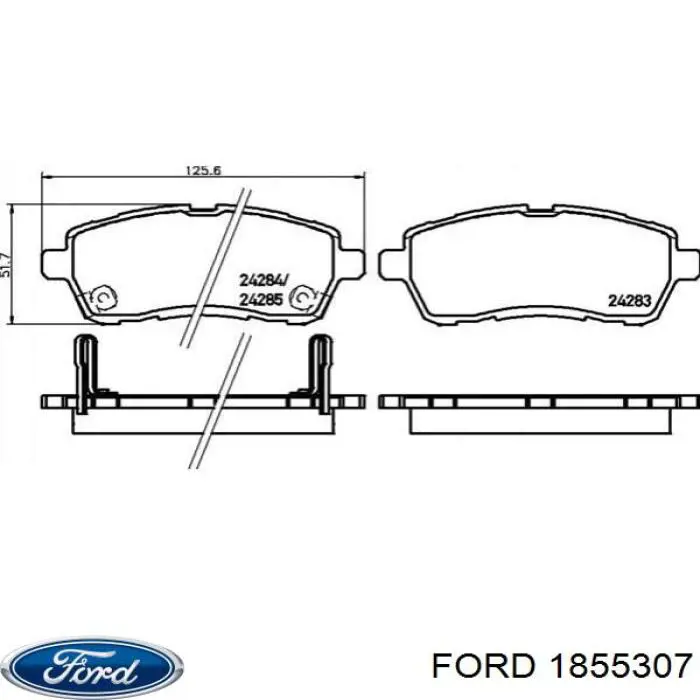 1855307 Ford Колодки передние