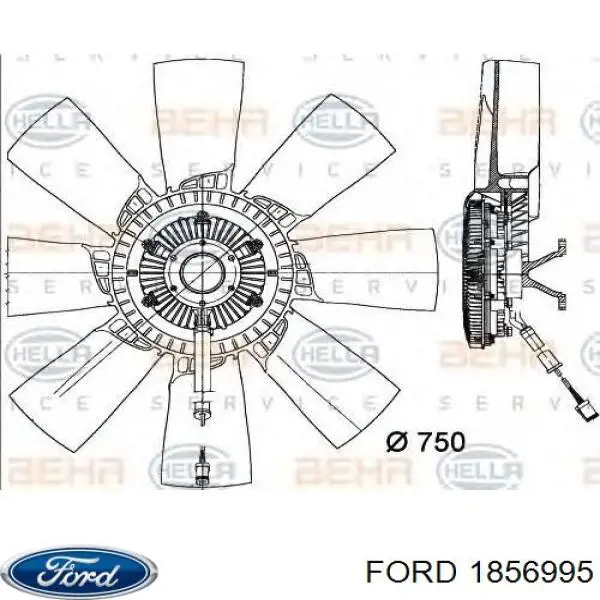 Радиатор кондиционера 1856995 Ford