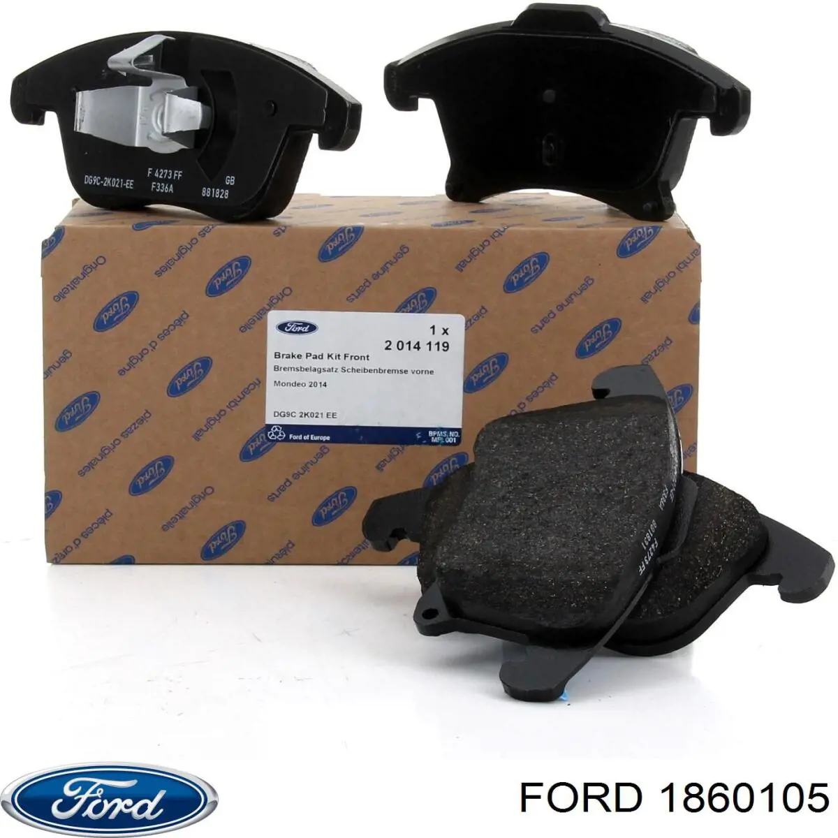 1860105 Ford колодки тормозные передние дисковые