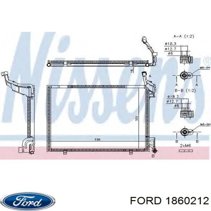 Купить AV1119710JB Ford Радиатор системы охлаждения кондиционера