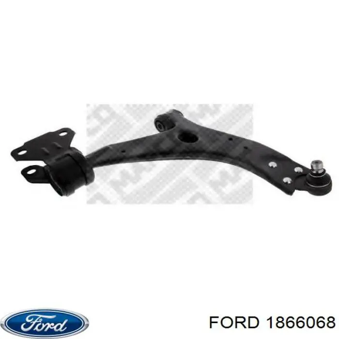 1866068 Ford braço oscilante inferior direito de suspensão dianteira