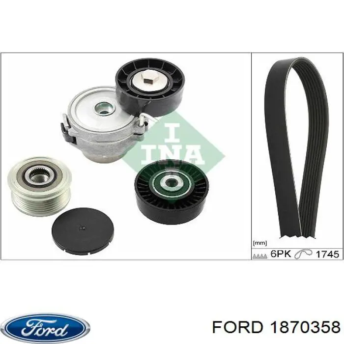 Роликовий модуль натяжителя ремня Ford 1870358 цена, от 44.34 USD