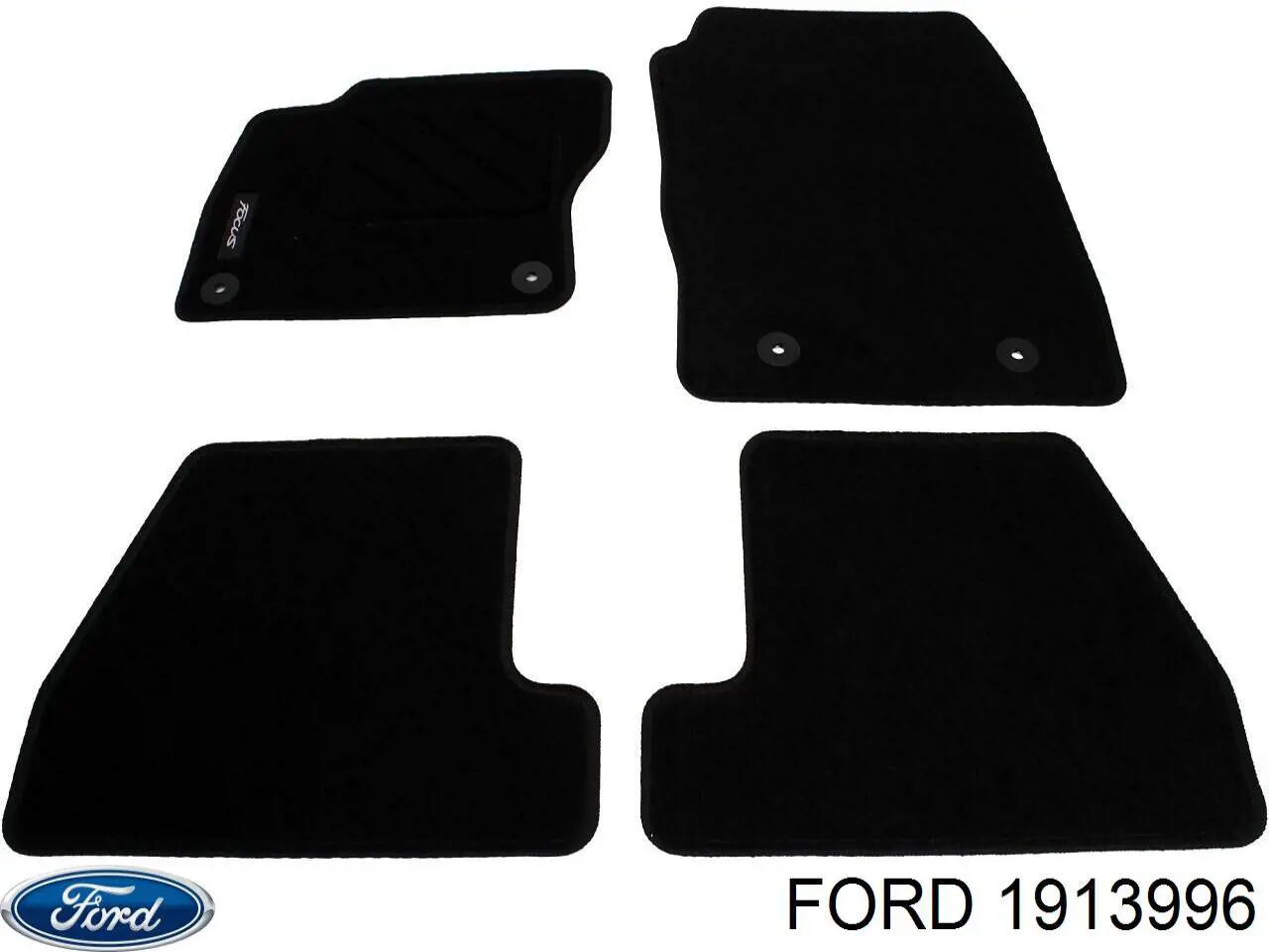 1913996 Ford tapetes dianteiros + traseiros, kit