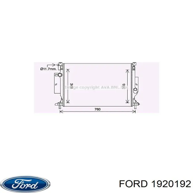 1920192 Ford radiador de esfriamento de motor