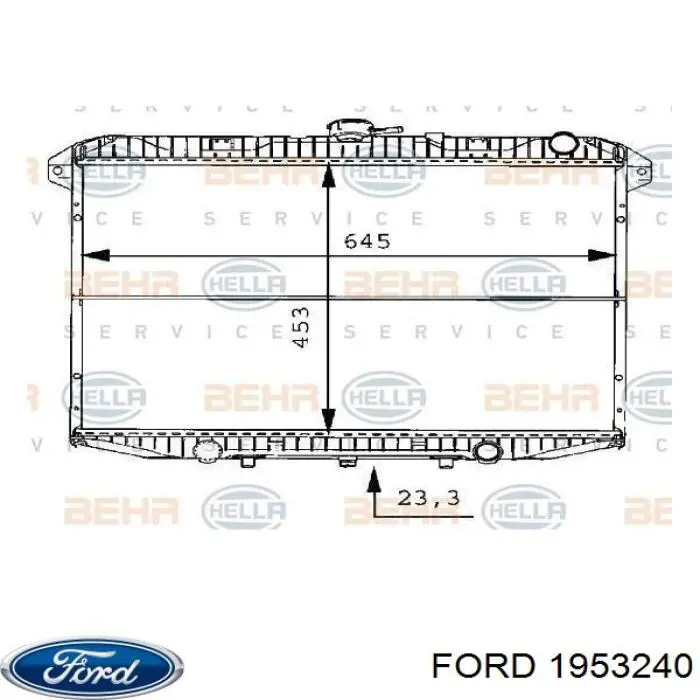 Радиатор охлаждения Ford 1953240
