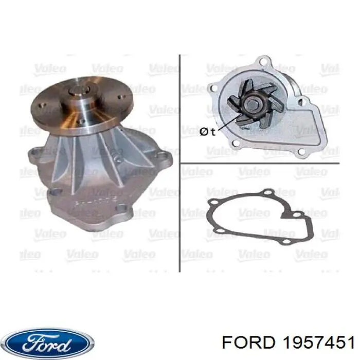 Помпа охлаждения Ford 1957451 цена, от 73.48 USD