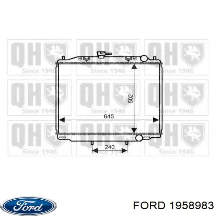 1958983 Ford Радиатор основной