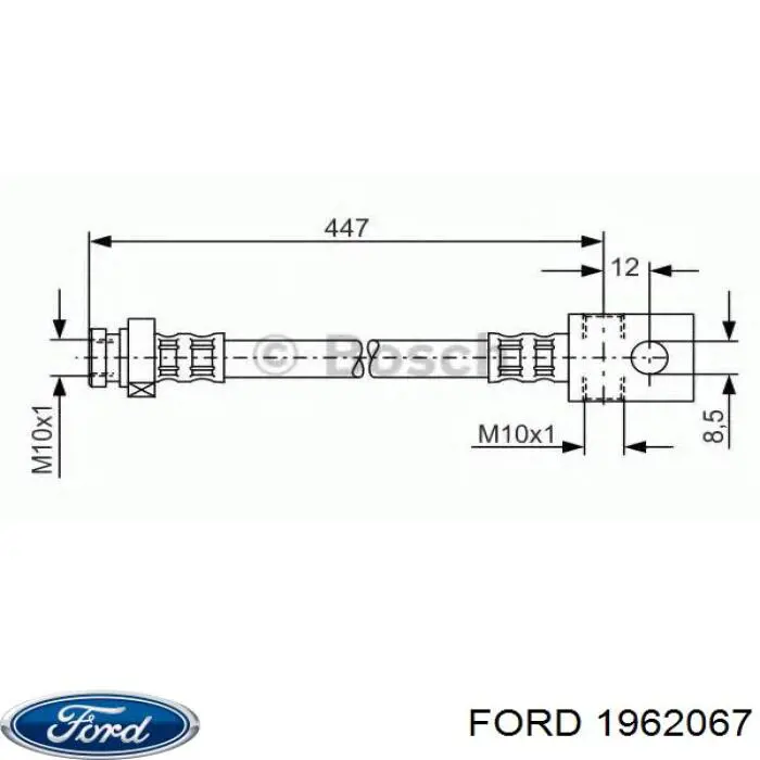 Купить 1962067 Ford Задний тормозной шланг
