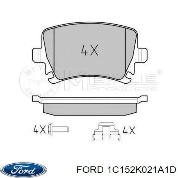 Передние тормозные колодки 1C152K021A1D Ford