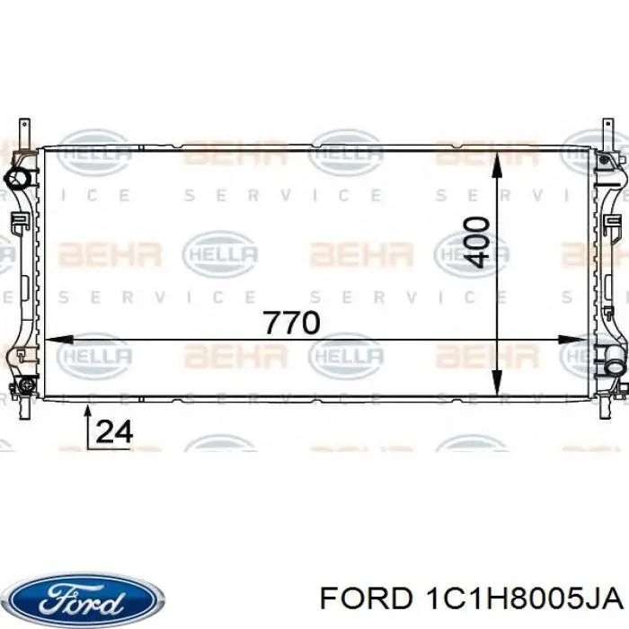 Радиатор 1C1H8005JA Ford