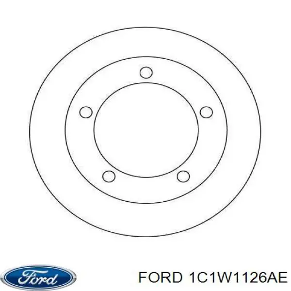 Задний барабан Ford 1C1W1126AE