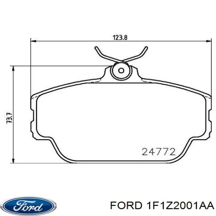 Колодки Ford 1F1Z2001AA цена, от 44.12 USD