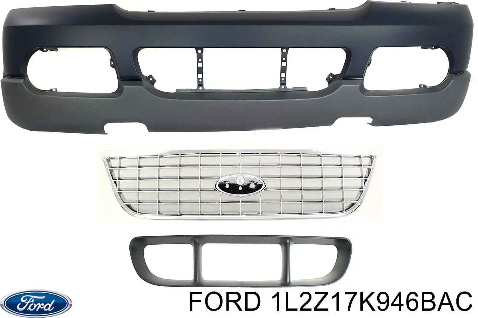 Заглушка, решетка противотуманных фар бампера переднего, правая Ford 1L2Z17K946BAC цена, от 30.13 USD