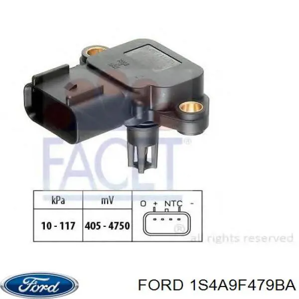 Датчик абсолютного давления в коллекторе Ford 1S4A9F479BA цена, от 30.21 USD