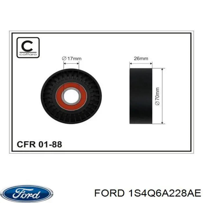 Купить 1S4Q6A228AE Ford Натяжитель приводного ремня
