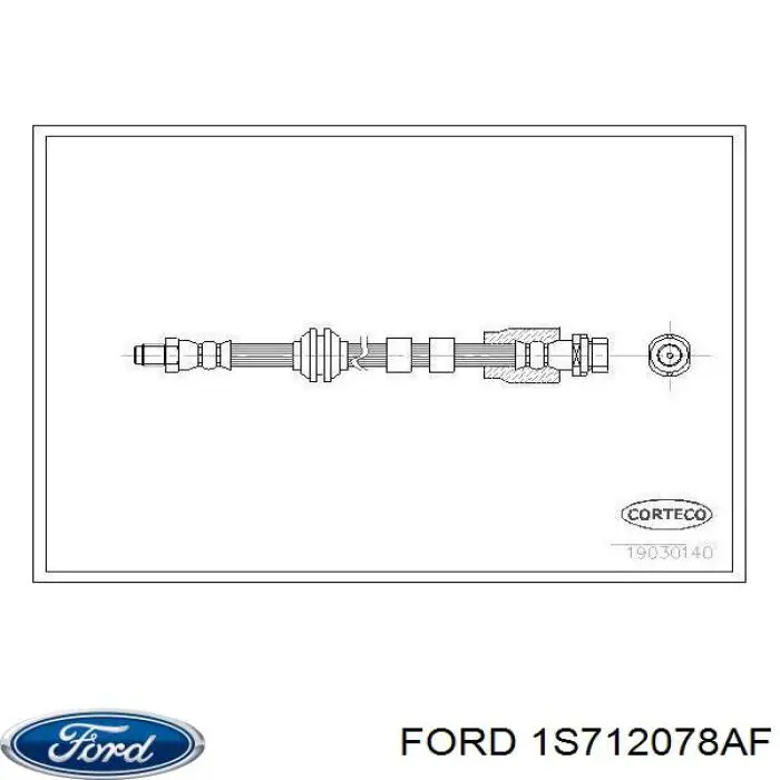 Купить 1S712078AF Ford Шланг тормозной передний