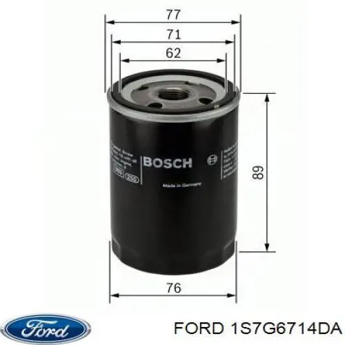 1S7G6714DA Ford Масляный фильтр двигателя