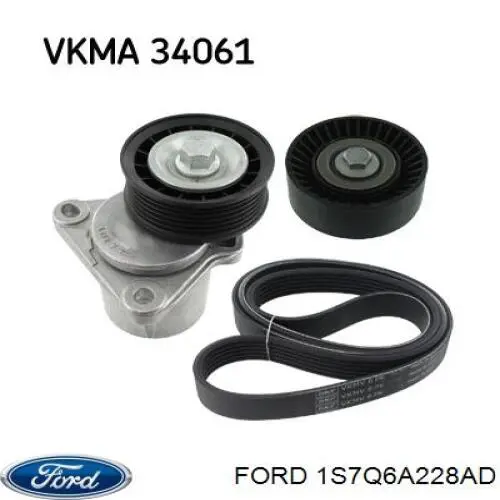 Купить 1S7Q6A228AD Ford Натяжитель приводного ремня