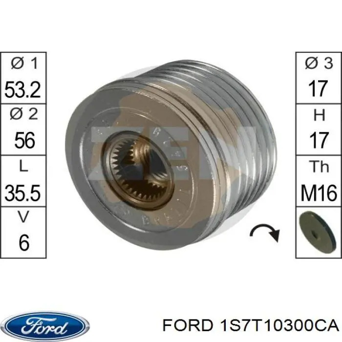 Генератор 1S7T10300CA Ford