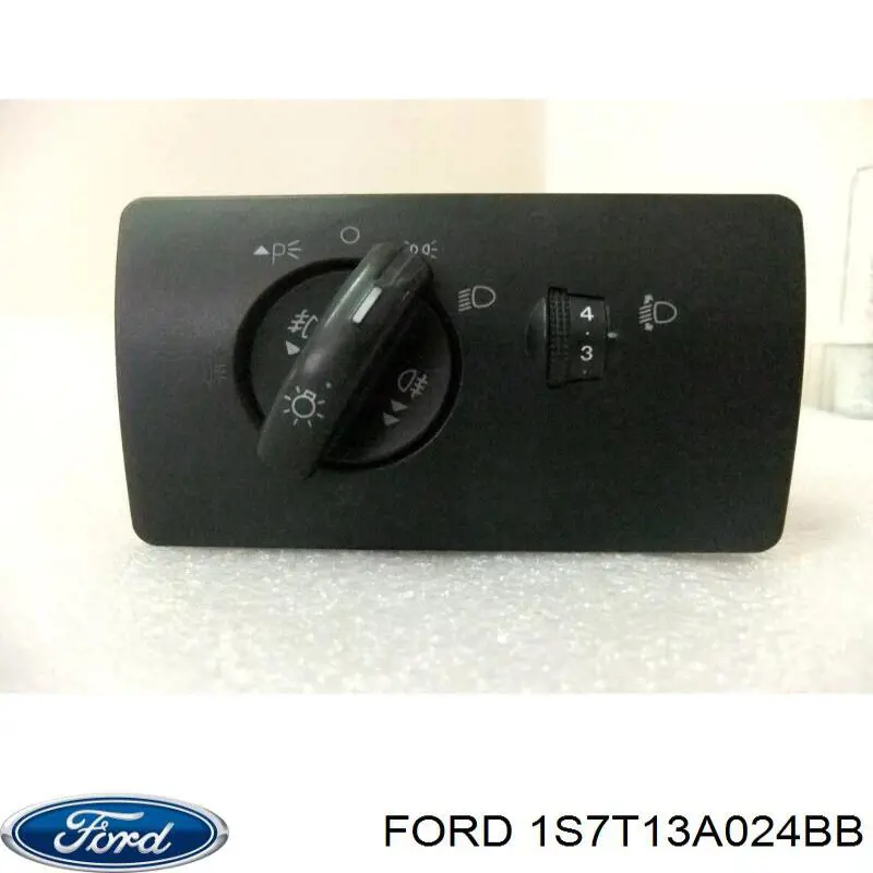 1S7T13A024BB Ford comutador das luzes no "painel de instrumentos"