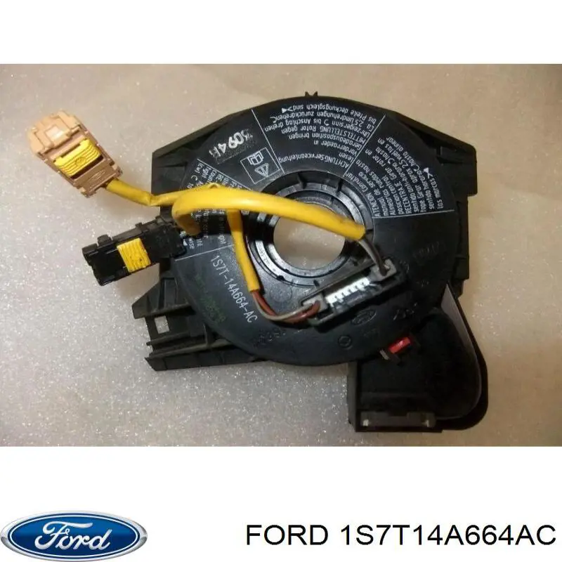 1S7T14A664AC Ford anel airbag de contato, cabo plano do volante