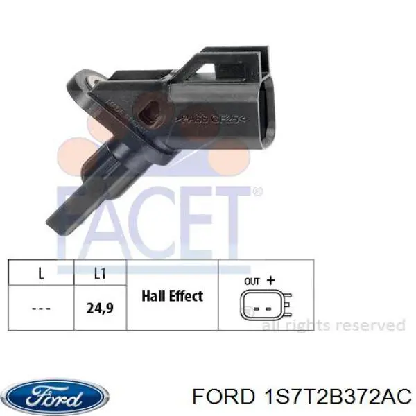 Купить 1S7T2B372AC Ford Датчик АБС (ABS) передний