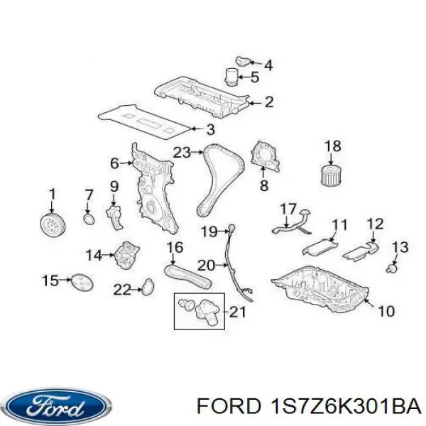 Купить 1S7Z6K301BA Ford Сальник коленвала задний