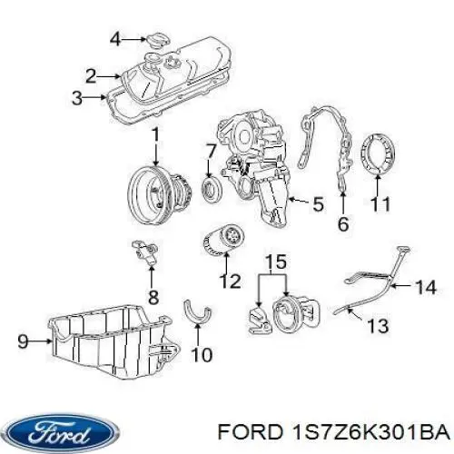Сальник коленвала задний 1S7Z6K301BA Ford