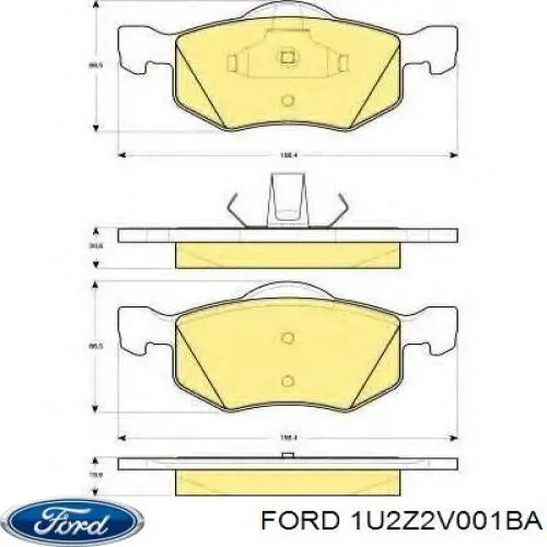 Купить 1U2Z2V001BA Ford Колодки тормозные
