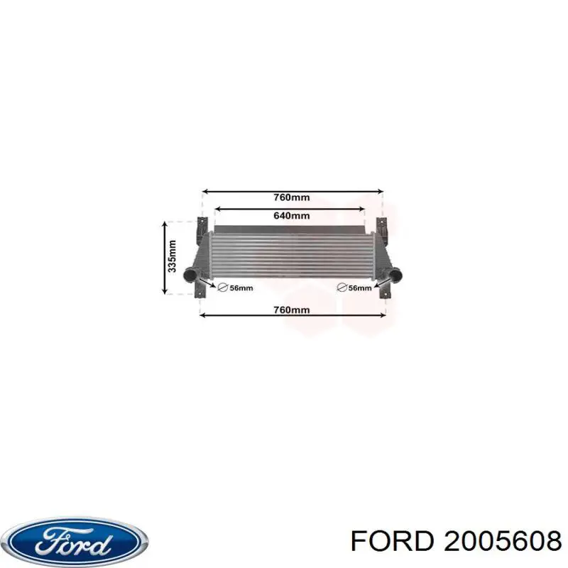 2005608 Ford Охладитель наддувочного воздуха
