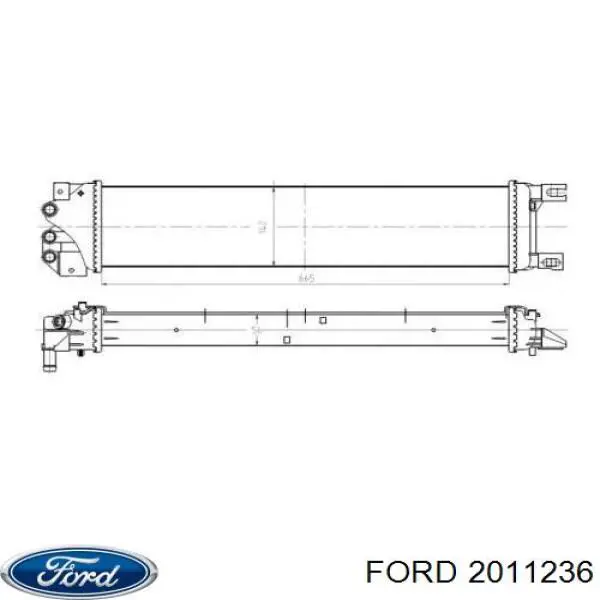 Радиатор охлаждения двигателя дополнительный 2011236 Ford