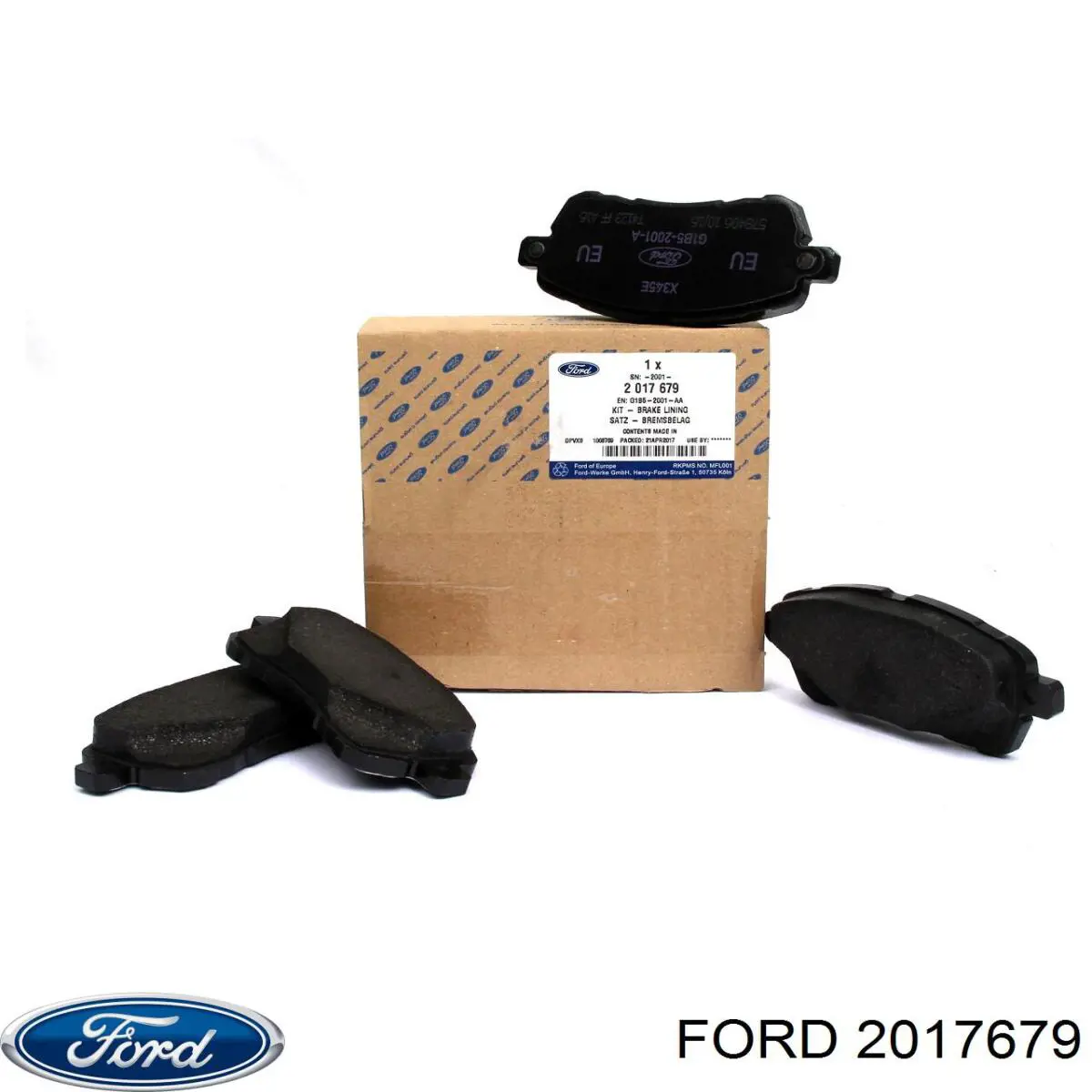 2017679 Ford колодки тормозные передние дисковые