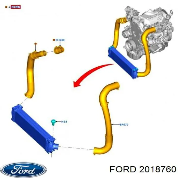 Купить 2018760 Ford Патрубок интеркулера