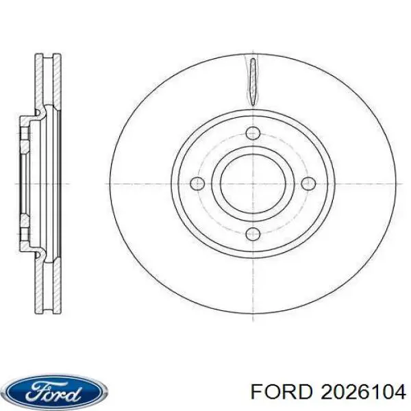 2026104 Ford диск тормозной передний