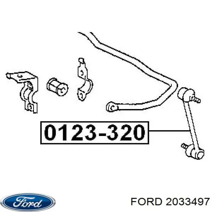 Тяга переднего стабилизатора Ford 2033497 цена, от 9.72 USD