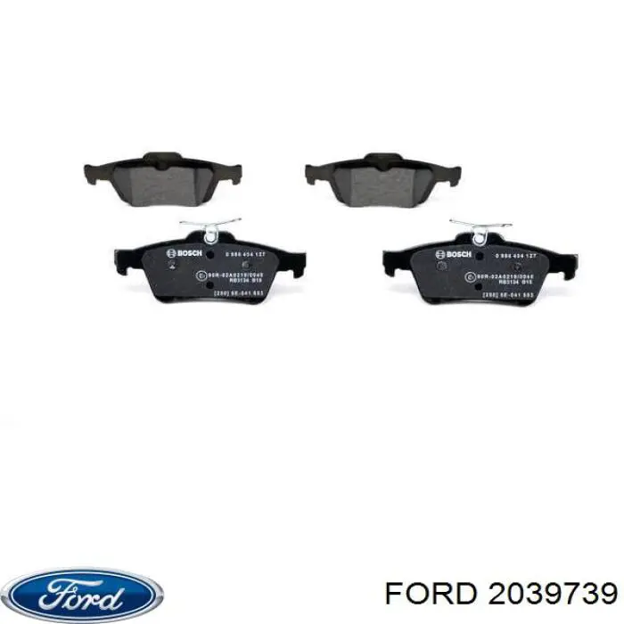 Задние тормозные колодки 2039739 Ford