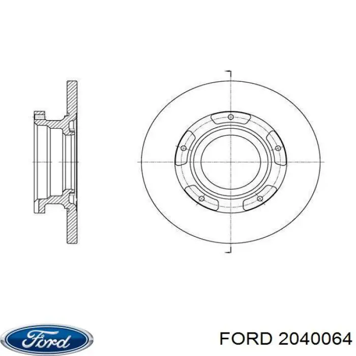Диск тормозной задний Ford 2040064