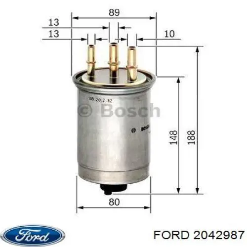 Купить 2042987 Ford Фильтр-отстойник топлива грубой очистки