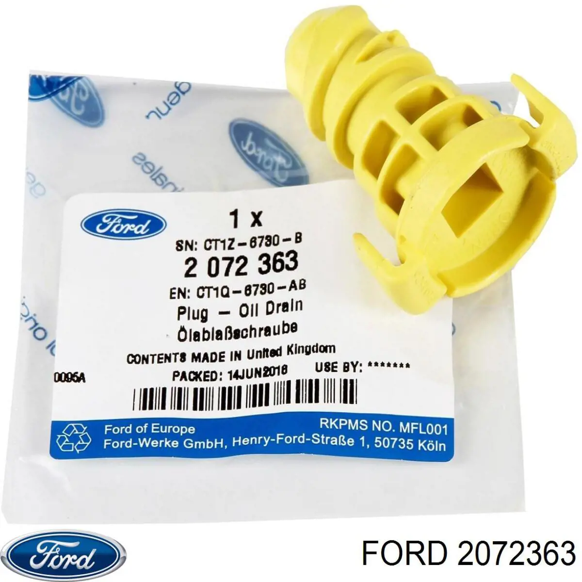 Пробка поддона двигателя Ford 2072363 цена, от 7.05 USD
